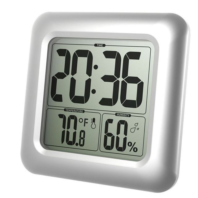 marque generique - Thermomètre Hygromètre Horloge Digitale Résistant À L'Eau Salle De Bains Cuisine - Energie connectée