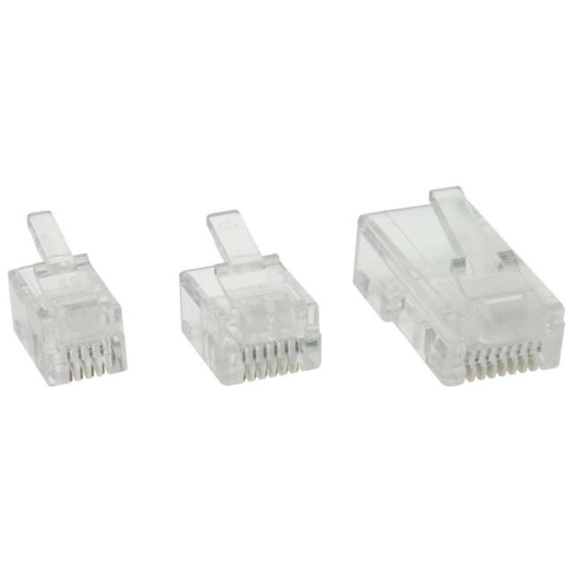 Inline - InLine® Modular Plug 8P8C RJ45 pour sertir le câble ruban RNIS 10 pcs. pack Inline  - Téléphone fixe Inline