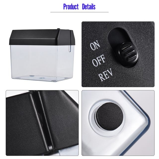 Generic Mini Portable USB déchiqueteuse Coupe de bande coupée A6 pliée A4 machine-outil de coupe avec lettre corbeille à papier pour Offic