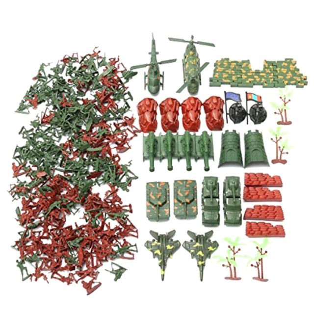 marque generique - 270 pièce en plastique soldat 4 cm armée figures playset armée sable scène modèle jouet marque generique  - Jeux éducatifs