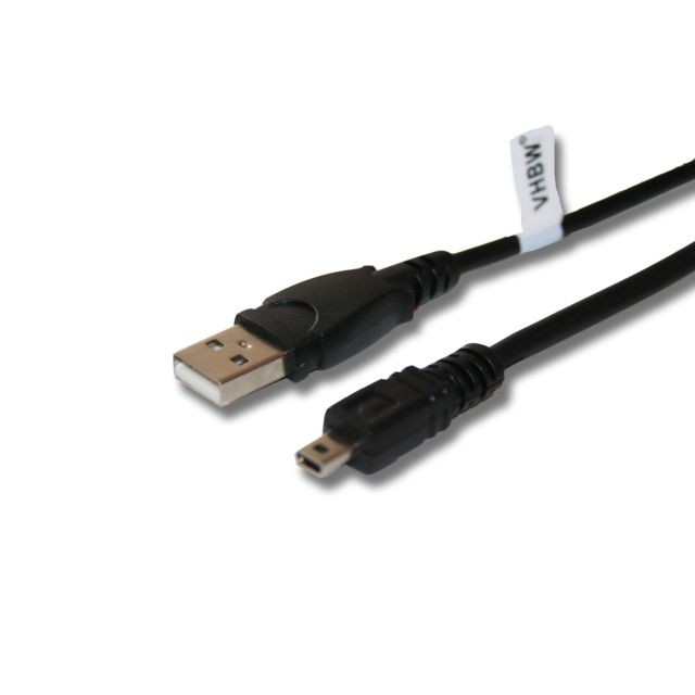 Vhbw - vhbw USB 8Pin câble de données, compatible avec Ricoh GR II, WG-30, WG-30W, WG-M1 remplace Nikon UC-E6, UC-E16, UC-E17, I-USB7, I-USB 7. - Vhbw