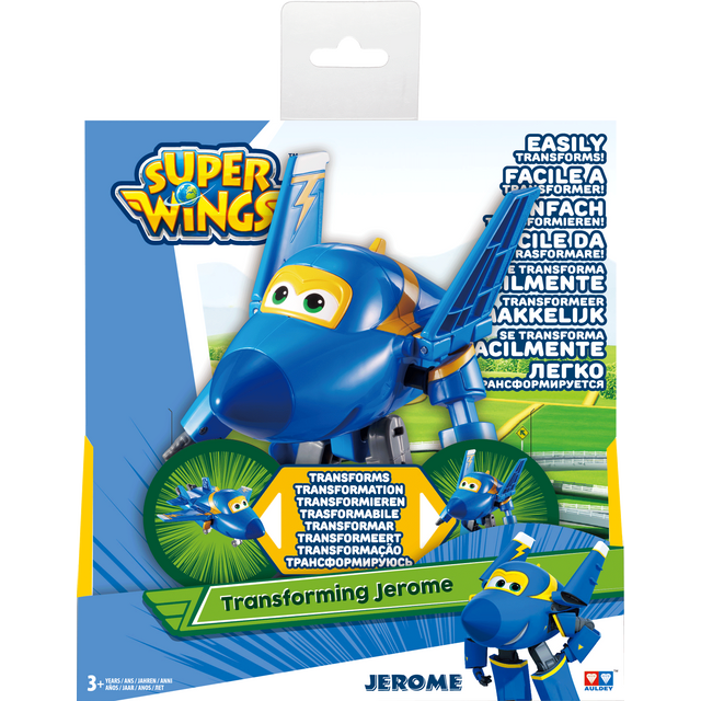 Films et séries marque generique Super Wings - Figurine Transformable Articulée ""Transforming"" 12 cm - JEROME - YW710230