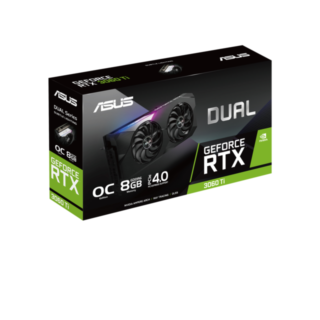 Asus - GeForce RTX 3060 Ti DUAL OC - Dual Fan - 8Go - Nvidia GeForce RTX 3060 Carte Graphique NVIDIA