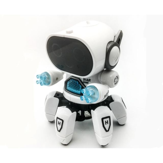 Generic - Jouets de musique adaptés aux enfants Creative Dance Electric Six-griffe Robot capteur infrarouge peut être illuminé-blanc - Generic