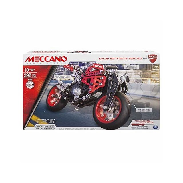 Meccano - Meccano by Erector Ducati Monster 1200 S Model Building Kit Meccano  - Meccano