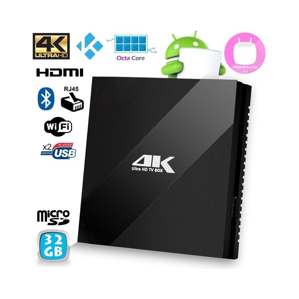 Enregistreur DVD Yonis Box TV Android 6.0 Mini PC Octa Core 1.5GHz 3Go RAM Kodi 4K WiFi Bluetooth 32Go - YONIS