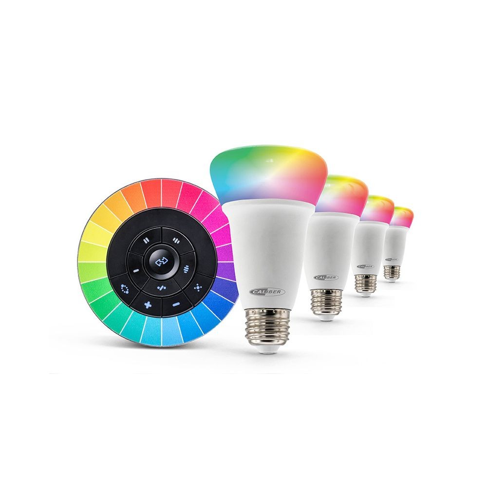 Caliber Kit d'ampoules LED - intelligente RGB multicolore avec télécommande sans fil - Caliber HRL101KIT