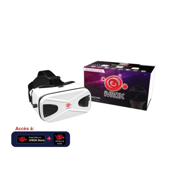 Casques de réalité virtuelle Ivrox Casque de réalite virtuelle iVROX + iVROX VR Store - BLANC