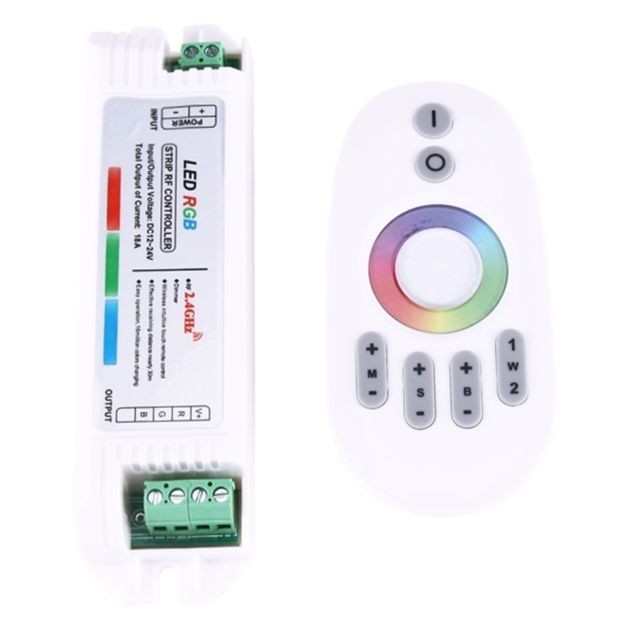 Wewoo - 2.4GHz RF écran tactile sans blanc fil RGB LED gradation contrôleur, DC 12-24V Wewoo - Ampoules LED