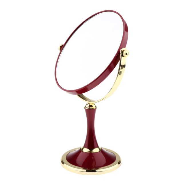 marque generique - Outil cosmétique de beauté de miroir de maquillage de table de catégorie élevée avec la base 300x160mm marque generique  - miroir cuivre Miroirs