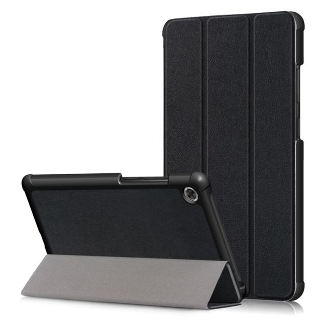 marque generique - Etui en PU avec support tri-pliure noir pour votre Lenovo Tab M7 TB-7305F marque generique  - Accessoire Tablette