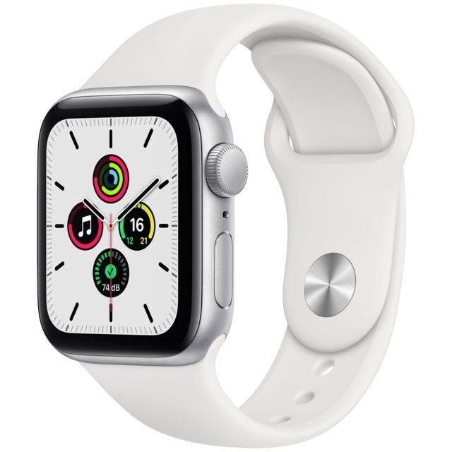 Apple - Watch SE - GPS - 40 - Alu Argent / Bracelet Sport Blanc - Regular - Apple Watch Gps