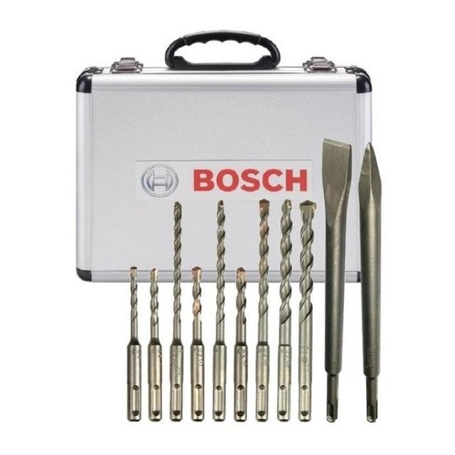 Bosch - Bosch Set de forets et de burins 11pcs, SDS-Plus, dans un coffret en aluminium - 2608578765 - Accessoires vissage, perçage