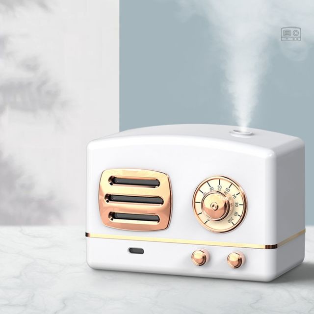 Generic - Humidifier Huile Essentielle Diffuseur Petit radio Type Rétro-7 couleurs Mood Lights - Traitement de l'air