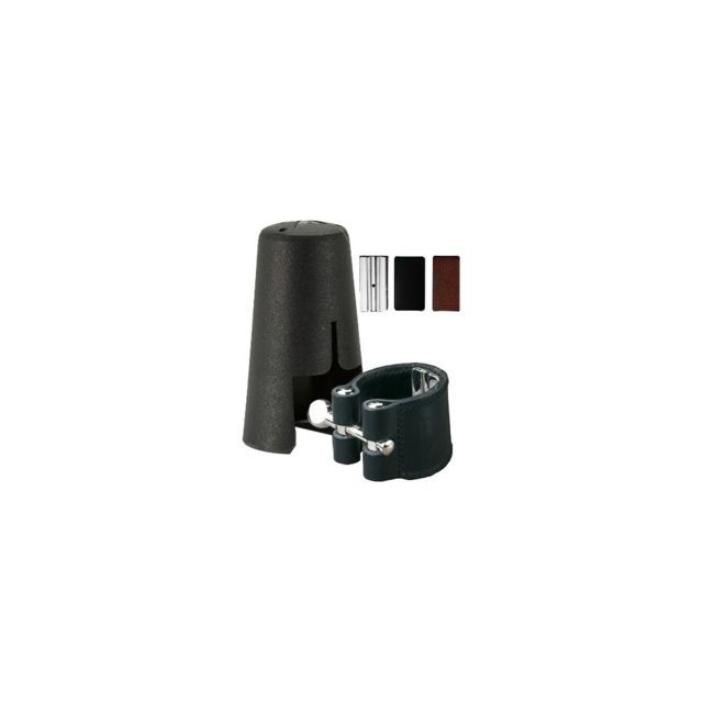 Vandoren - Vandoren LC24P - Ligature cuir et couvre bec plastique clarinette basse Vandoren  - Clarinette plastique