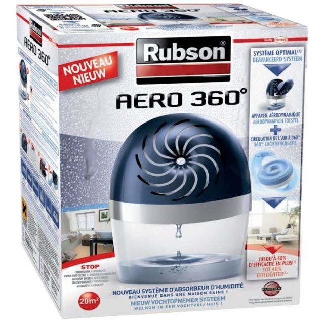 Rubson -Absorbeur d'humidité Aero 360° Rubson + 1 recharge Rubson  - Purificateur d'air