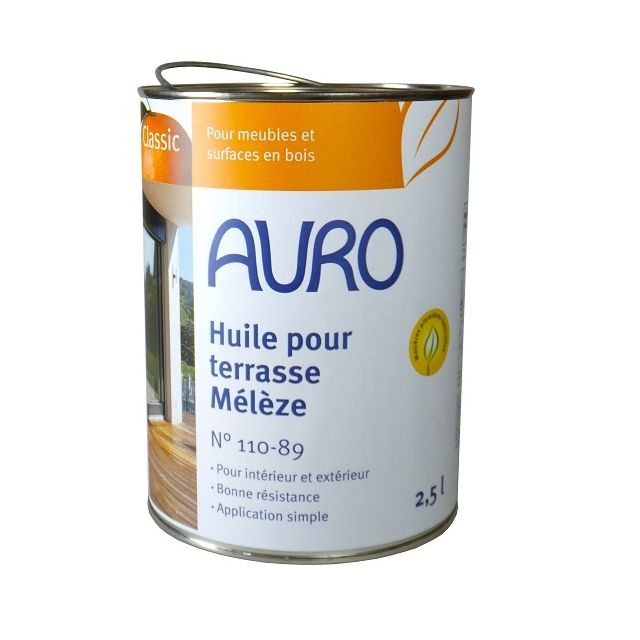 Peinture intérieure Auro Auro - Huile pour Terrasse (Mélèze) 2,5l - N° 110-89