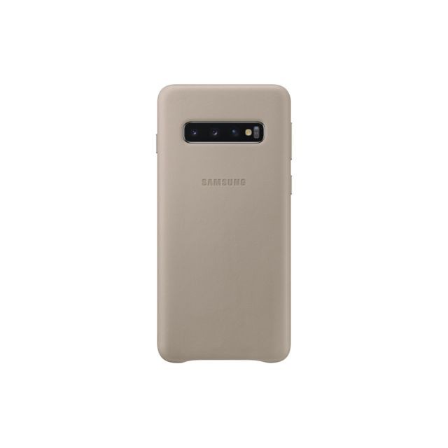 Samsung - Coque Cuir Galaxy S10 - Gris - Accessoire Smartphone