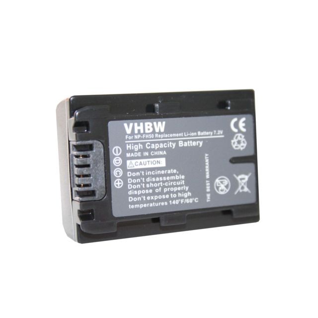 Vhbw - vhbw Batterie 500mAh (7.2V)  compatible avec le caméscope Sony DCR-DVD506(E), DCR-DVD510(E), DCR-HC27(E), DCR-HC37(E) remplace NP-FH40, NP-FH50. Vhbw - Accessoire Photo et Vidéo