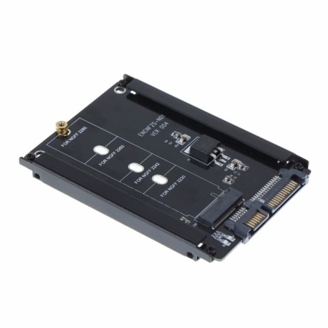 Wewoo - Boîtier en métal CYB + M Prise 2 M.2 NGFF (SATA) SSD à 2.5 Adaptateur SATA pour disque dur SSD 2230/2242/2260 / 2280mm M2 SSD - Carte Graphique