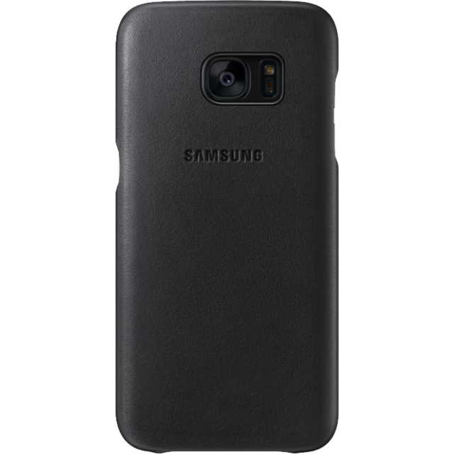 Coque, étui smartphone Samsung Leather Cover Galaxy S7 Edge - Noir