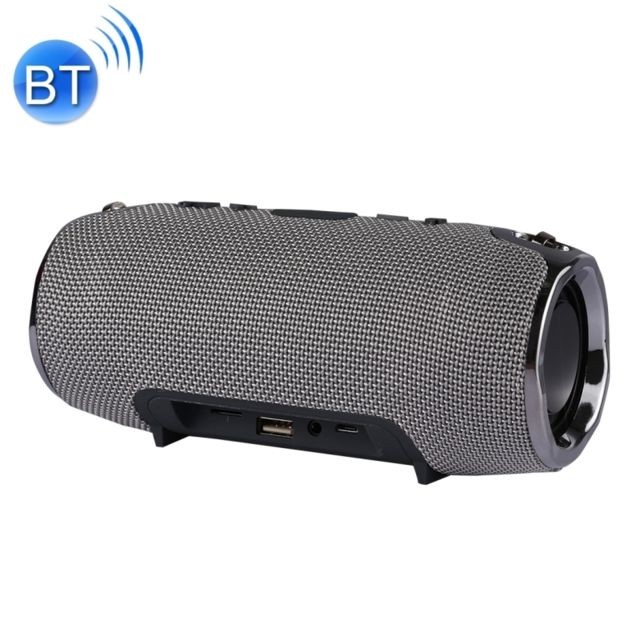 Wewoo - Enceinte Bluetooth gris Haut-parleur stéréo portable V4.1 avec sangle, microphone intégré, carte TF de soutien et AUX IN, Distance: 10m Wewoo  - Enceinte Multimédia Wewoo
