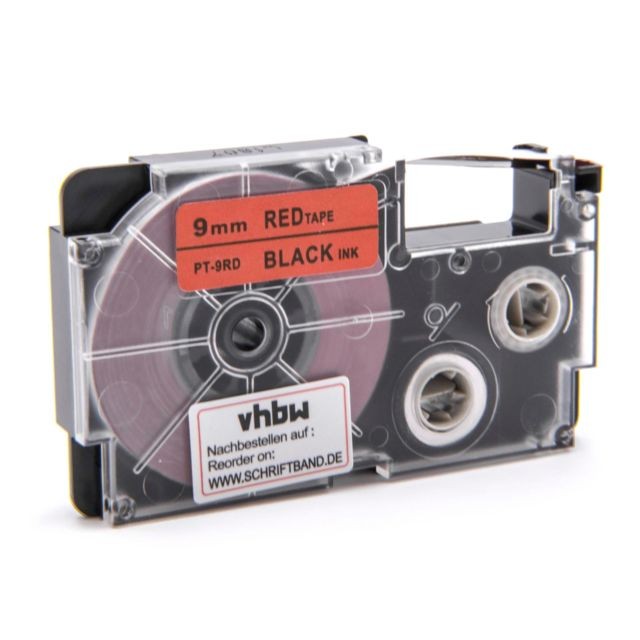 Vhbw - vhbw cassette à bande cartouche 9mm pour imprimante d´étiquette Casio KL-130, KL-200, KL-2000, KL-200E, KL-7200, KL-7400, KL-G2, KL-HD1 comme XR-9RD Vhbw  - Cartouche, Toner et Papier