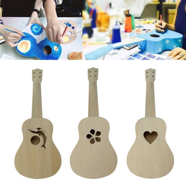 marque generique 21 pouces ukulele diy kit hawaii guitare enfants jouet cadeau d'assemblage # 1