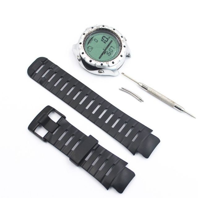 marque generique - Bracelet en silicone noir pour votre Suunto X-Lander marque generique - Accessoires bracelet connecté marque generique