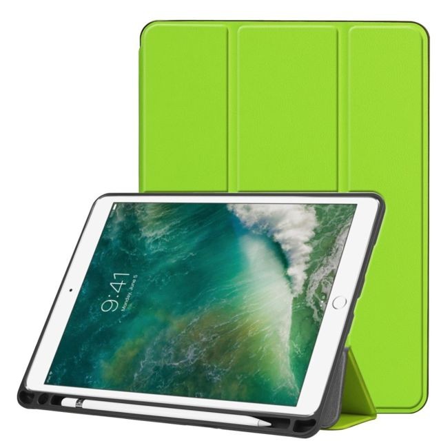 marque generique - Etui en PU tri-fold intelligent vert pour votre Apple iPad Pro 10.5-inch (2017) marque generique  - Accesoires ipad