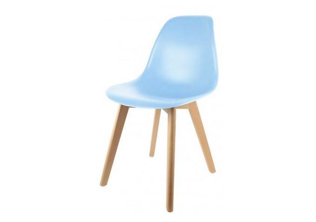 Chaises Declikdeco Chaise Enfant Scandinave Bleue BABY NORWAY
