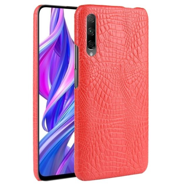 Wewoo - Coque Pour Huawei P Smart Pro 2019 / 9X Antichoc Texture Crocodile PC + PU Case Rouge Wewoo - Wewoo