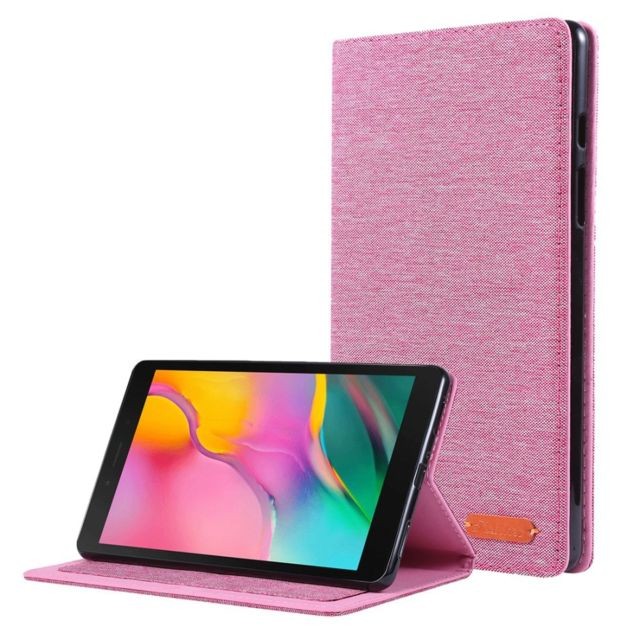 Generic - Etui en PU texture de tissu avec support rose pour votre Samsung Galaxy Tab A 8.0 Wi-Fi (2019) SM-T290/T295 Generic  - Accessoire Tablette
