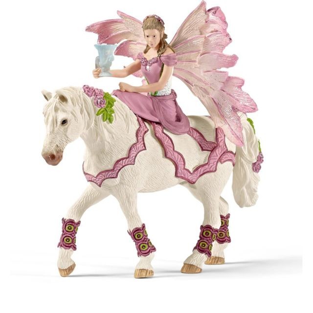 Heroïc Fantasy Schleich Figurine Feya en habits de cérémonie à cheval