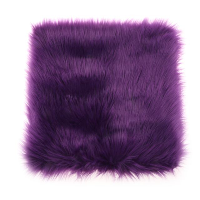 marque generique - 45x45cm laine artificielle douce peluche canapé taie d'oreiller housse de coussin violet marque generique - Ensembles de literie marque generique