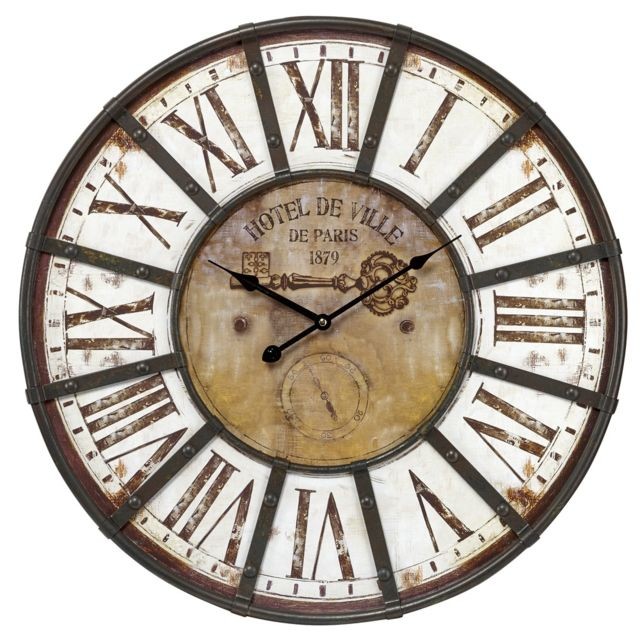 Ceanothe - Horloge Charme Industriel 60 cm - Horloges, pendules