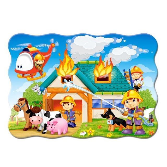 Castorland - Puzzle 30 pièces : Pompiers en action Castorland  - Castorland