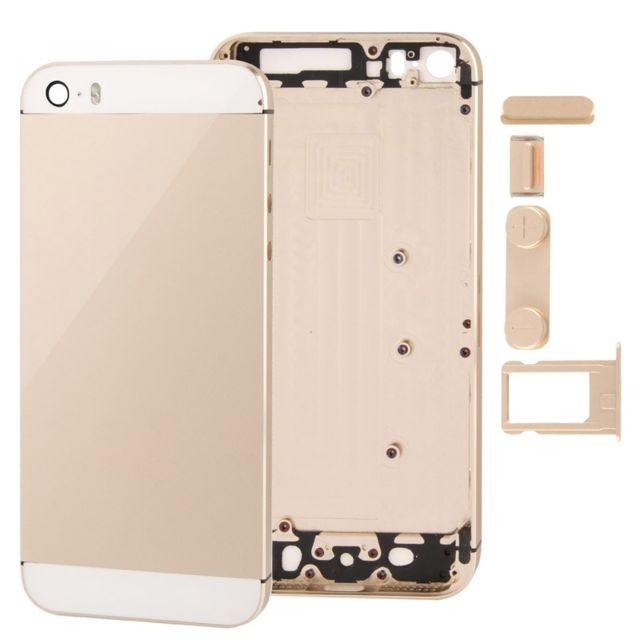 Wewoo - Pour iPhone 5S or léger Couvercle arrière de remplacement de logement de complet avec le bouton muet + de puissance + de volume + plateau de carte de Nano SIM Wewoo  - Autres accessoires smartphone