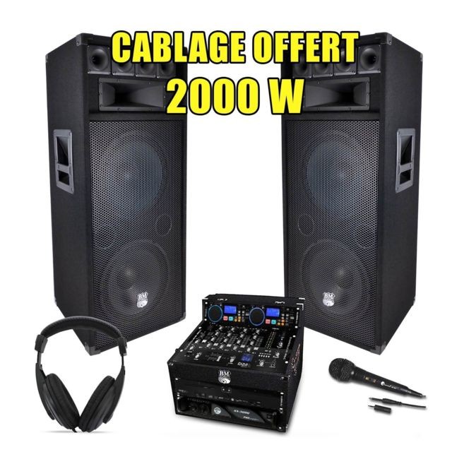 My Deejay - PACK SONO DJ Complet 2000W Ampli Lecteur CD IBIZA - Equipement DJ