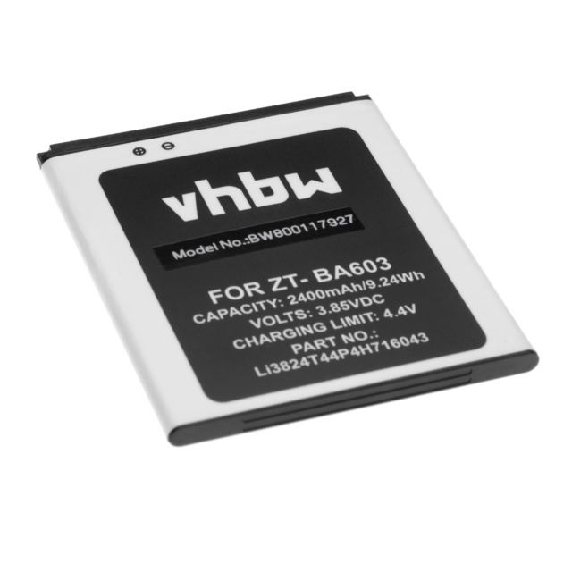 Vhbw - vhbw Li-Ion batterie 2400mAh (3.85V) pour téléphone portable mobil smartphone ZTE BA520, BA603, Blade A520, Blade A520C, Blade A520C Dual SIM Vhbw  - Accessoire Smartphone