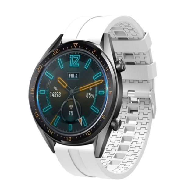 marque generique - Bracelet en silicone 22mm blanc pour votre Huawei Watch GT marque generique  - Montre et bracelet connectés