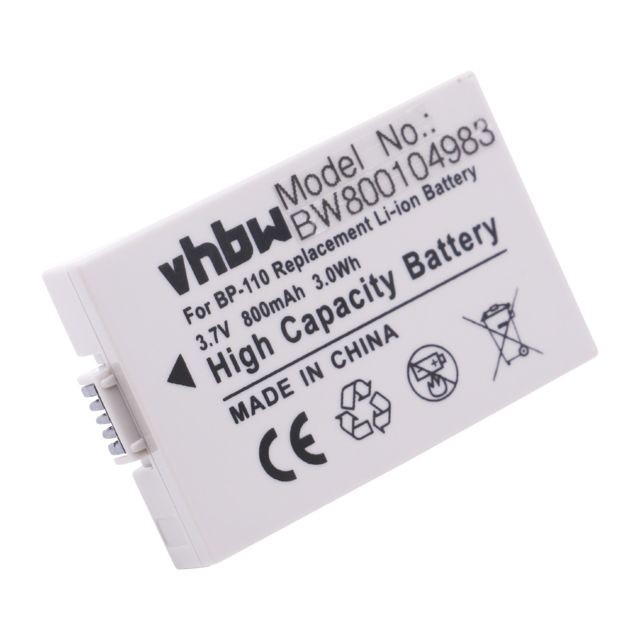 Vhbw - vhbw batterie compatible avec Canon Vixia HF R20, HF R200, HF R206 appareil numérique camescope (800mAh, 3,7V, Li-Ion) avec puce d'information Vhbw  - Accessoire Photo et Vidéo