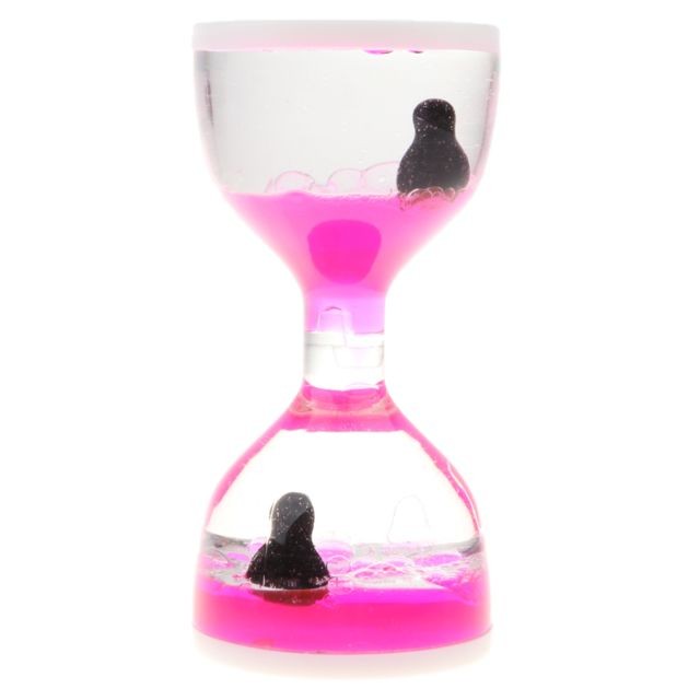 marque generique - animal huile liquide sablier flottant bulle mouvement minuterie sensoriel jouet rose marque generique  - Sablier