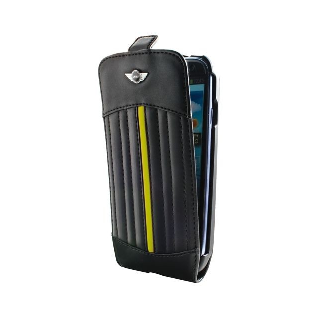 Sacoche, Housse et Sac à dos pour ordinateur portable Mini Etui à rabat noir et vert anis Mini pour Samsung Galaxy S4 I9500