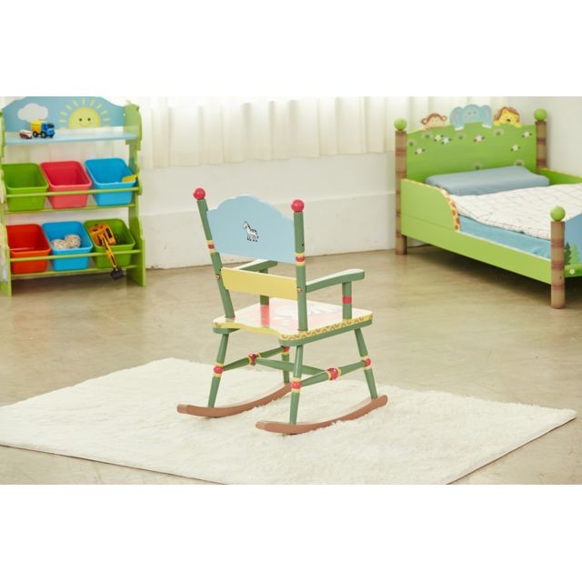 Fauteuils Chaise à bascule siège fauteuil bois décor chambre enfant bébé mixte W-8266A