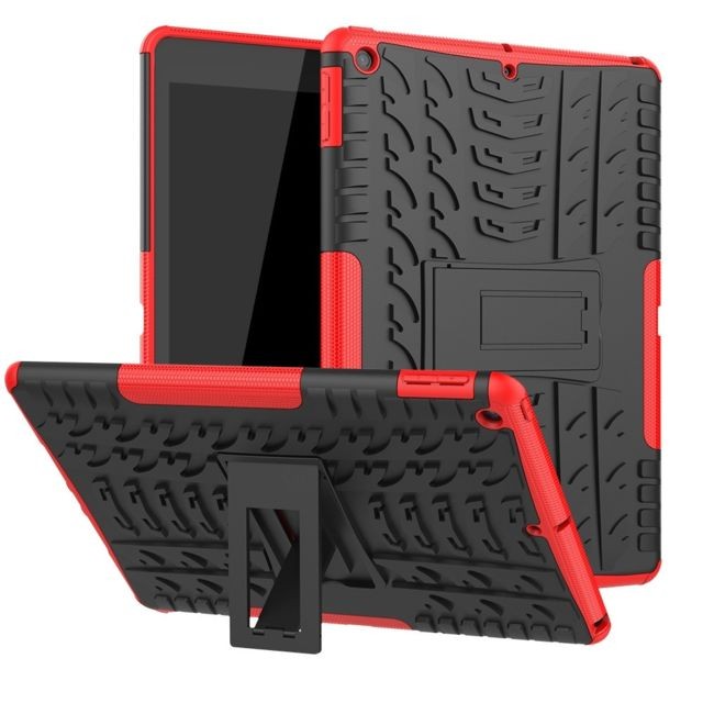 Wewoo - Housse Étui Coque Pour iPad 10.2 Texture TPU + PC antichoc avec support rouge Wewoo  - Accessoire Tablette