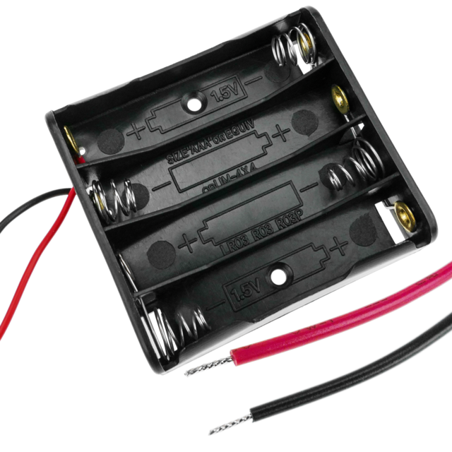 Bematik - Battery compartment. Porte-pile plat pour 4 piles AAA LR03 1.5V - Bematik