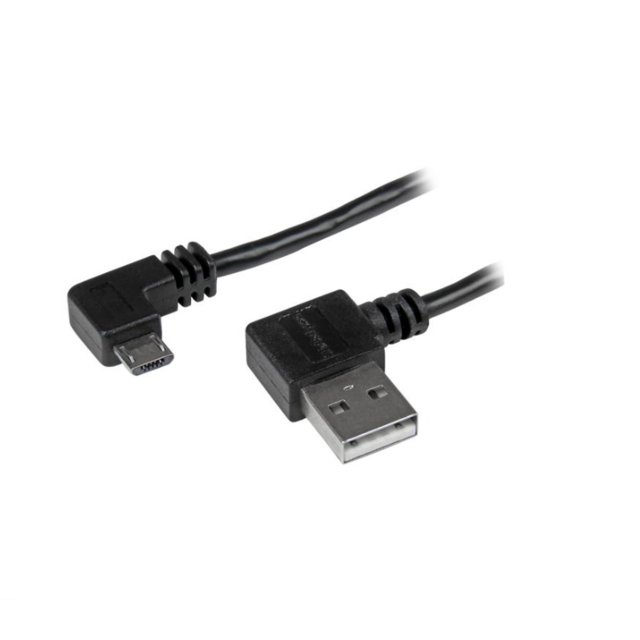 Startech - Câble USB A vers Micro B de 1 m avec connecteurs coudés à angle droit - M/M - Noir - Câble et Connectique