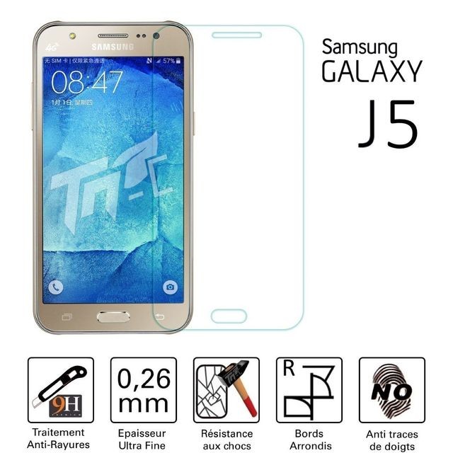 Protection écran smartphone CABLING  Samsung Galaxy J5 Film de protection écran, ultra-mince verre trempé de protection écran Film Pour Samsung Galaxy J5 (9H * 2.5D)