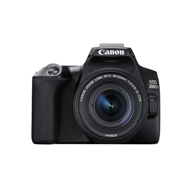 Canon - CANON EOS 200D II Noir KIT EF-S 18-55mm F4-5.6 IS STM Noir Canon - Photo & Vidéo Numérique
